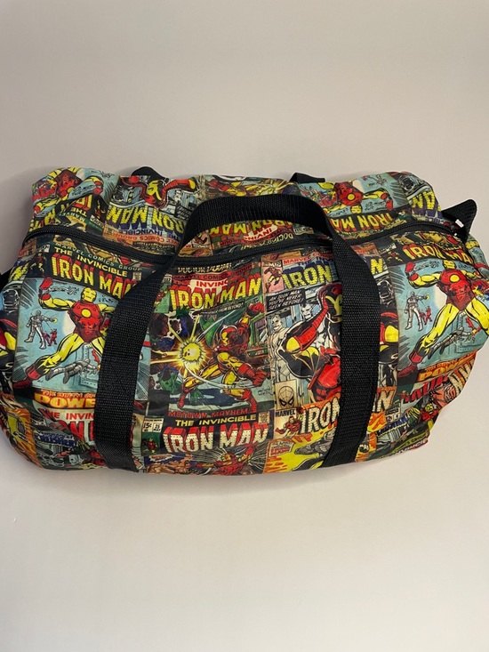 Marvel Iron Ma Other - Vintage Marvel Iron Man Comic Print Duffel Bag- Black Strap